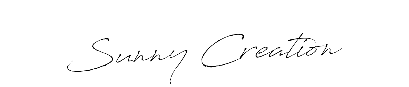 Design your own signature with our free online signature maker. With this signature software, you can create a handwritten (Antro_Vectra) signature for name Sunny Creation. Sunny Creation signature style 6 images and pictures png