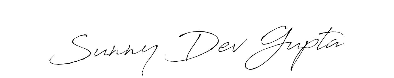How to make Sunny Dev Gupta name signature. Use Antro_Vectra style for creating short signs online. This is the latest handwritten sign. Sunny Dev Gupta signature style 6 images and pictures png