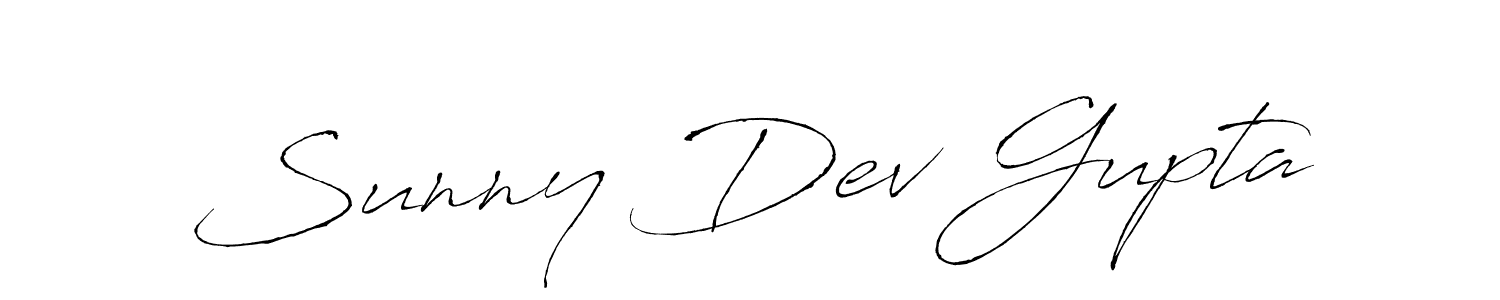 How to make Sunny Dev Gupta name signature. Use Antro_Vectra style for creating short signs online. This is the latest handwritten sign. Sunny Dev Gupta signature style 6 images and pictures png