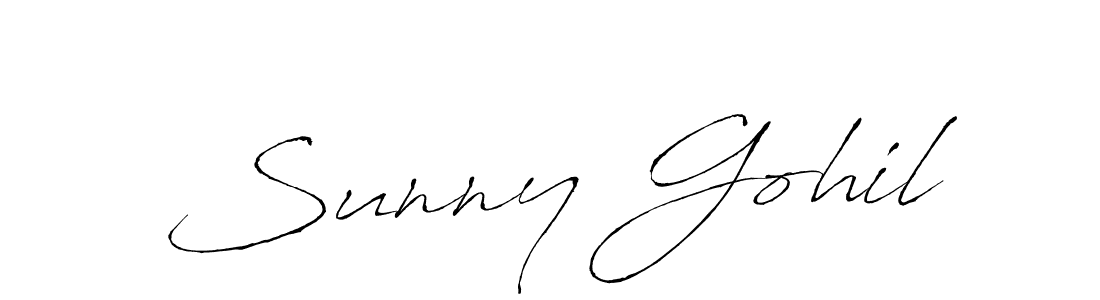 Design your own signature with our free online signature maker. With this signature software, you can create a handwritten (Antro_Vectra) signature for name Sunny Gohil. Sunny Gohil signature style 6 images and pictures png