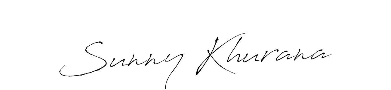 Design your own signature with our free online signature maker. With this signature software, you can create a handwritten (Antro_Vectra) signature for name Sunny Khurana. Sunny Khurana signature style 6 images and pictures png