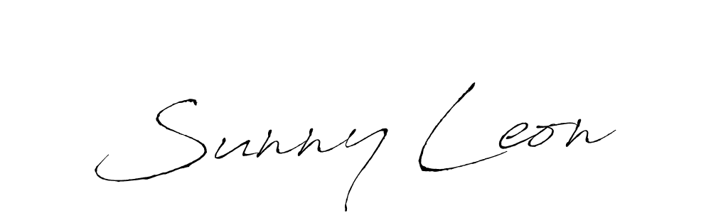 Make a beautiful signature design for name Sunny Leon. With this signature (Antro_Vectra) style, you can create a handwritten signature for free. Sunny Leon signature style 6 images and pictures png