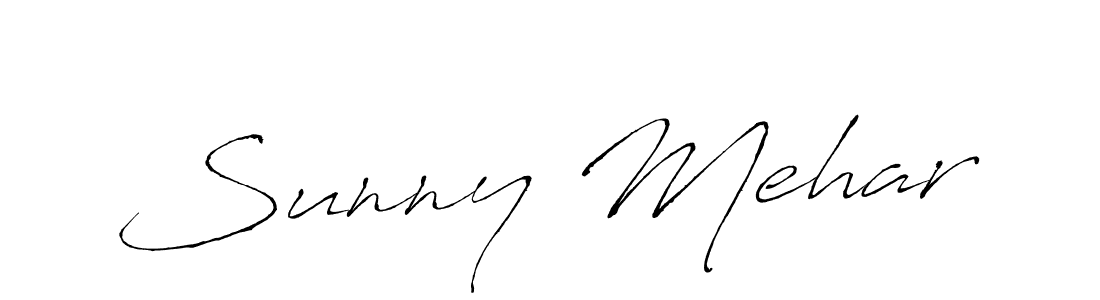 Sunny Mehar stylish signature style. Best Handwritten Sign (Antro_Vectra) for my name. Handwritten Signature Collection Ideas for my name Sunny Mehar. Sunny Mehar signature style 6 images and pictures png