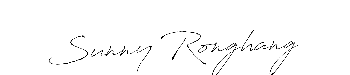 You should practise on your own different ways (Antro_Vectra) to write your name (Sunny Ronghang) in signature. don't let someone else do it for you. Sunny Ronghang signature style 6 images and pictures png