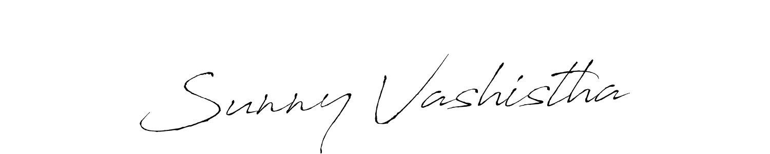 Create a beautiful signature design for name Sunny Vashistha. With this signature (Antro_Vectra) fonts, you can make a handwritten signature for free. Sunny Vashistha signature style 6 images and pictures png