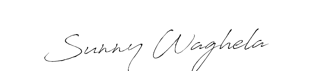 How to make Sunny Waghela name signature. Use Antro_Vectra style for creating short signs online. This is the latest handwritten sign. Sunny Waghela signature style 6 images and pictures png
