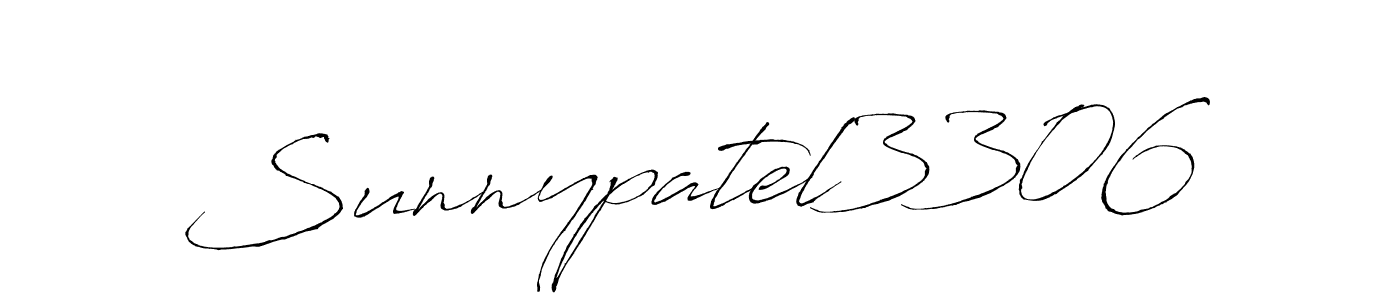 Design your own signature with our free online signature maker. With this signature software, you can create a handwritten (Antro_Vectra) signature for name Sunnypatel3306. Sunnypatel3306 signature style 6 images and pictures png