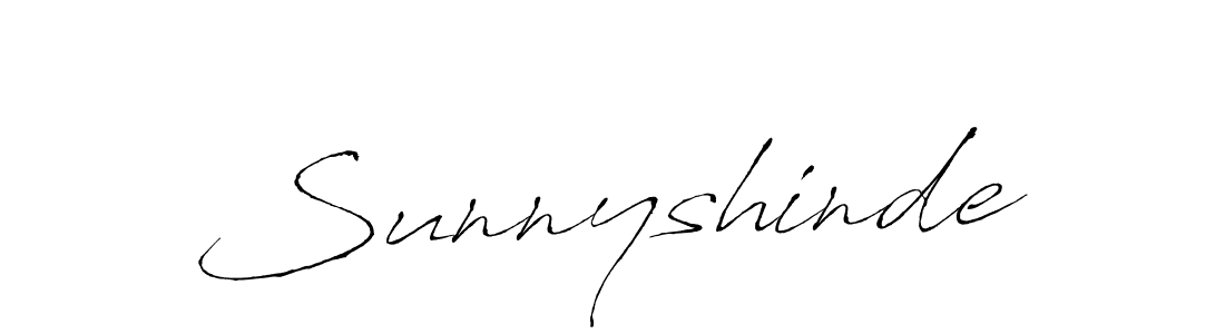Make a beautiful signature design for name Sunnyshinde. With this signature (Antro_Vectra) style, you can create a handwritten signature for free. Sunnyshinde signature style 6 images and pictures png