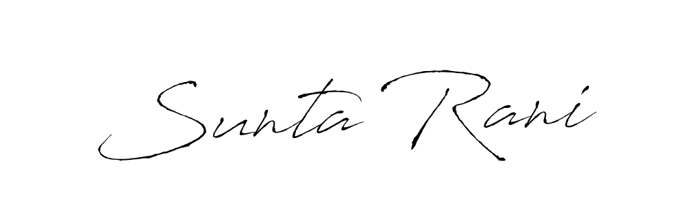 Also You can easily find your signature by using the search form. We will create Sunta Rani name handwritten signature images for you free of cost using Antro_Vectra sign style. Sunta Rani signature style 6 images and pictures png
