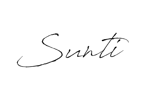 Design your own signature with our free online signature maker. With this signature software, you can create a handwritten (Antro_Vectra) signature for name Sunti. Sunti signature style 6 images and pictures png