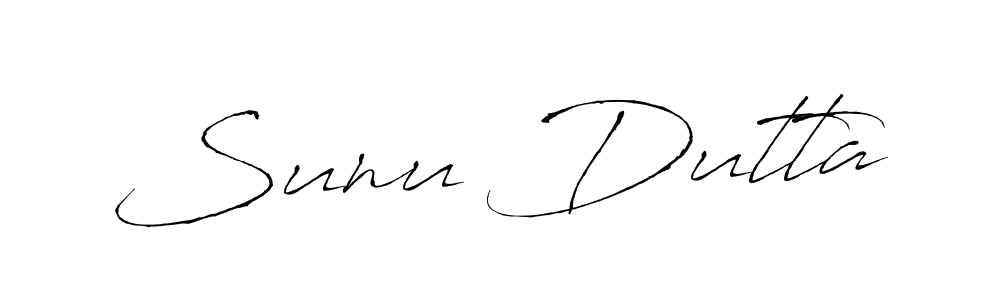 How to make Sunu Dutta signature? Antro_Vectra is a professional autograph style. Create handwritten signature for Sunu Dutta name. Sunu Dutta signature style 6 images and pictures png