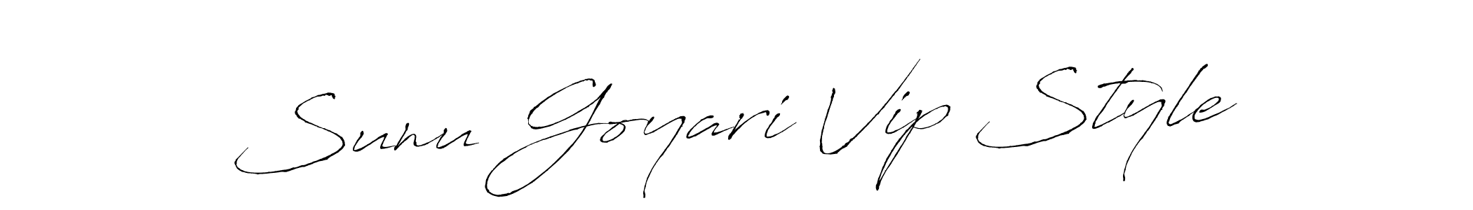 Similarly Antro_Vectra is the best handwritten signature design. Signature creator online .You can use it as an online autograph creator for name Sunu Goyari Vip Style. Sunu Goyari Vip Style signature style 6 images and pictures png