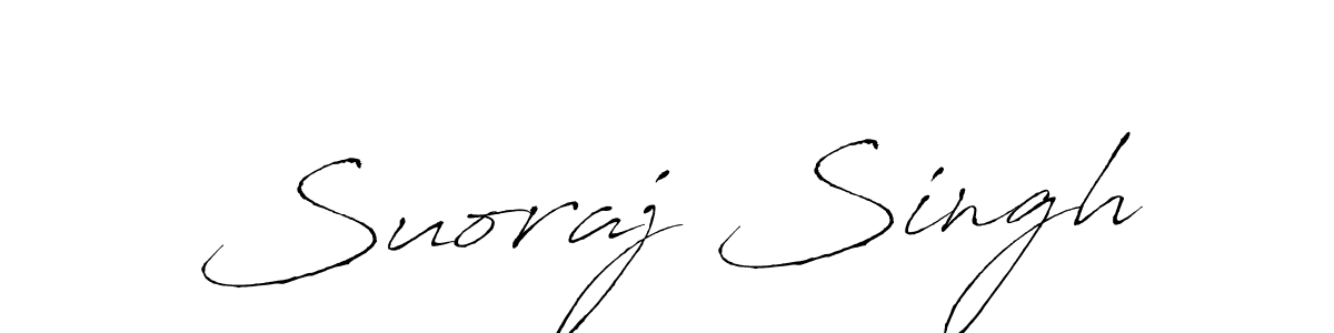 Design your own signature with our free online signature maker. With this signature software, you can create a handwritten (Antro_Vectra) signature for name Suoraj Singh. Suoraj Singh signature style 6 images and pictures png