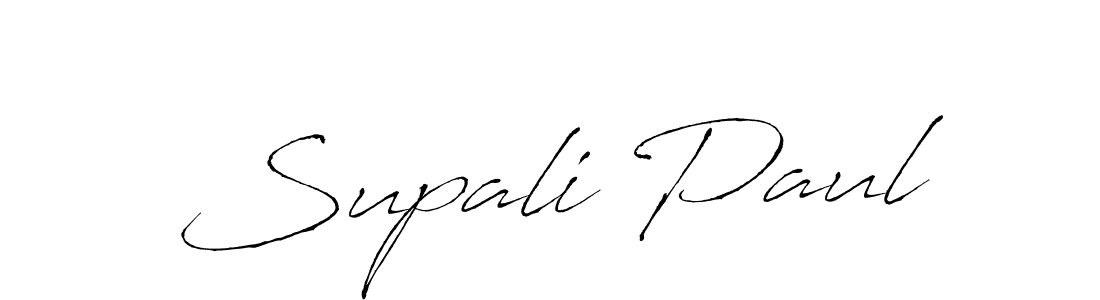 Make a beautiful signature design for name Supali Paul. With this signature (Antro_Vectra) style, you can create a handwritten signature for free. Supali Paul signature style 6 images and pictures png