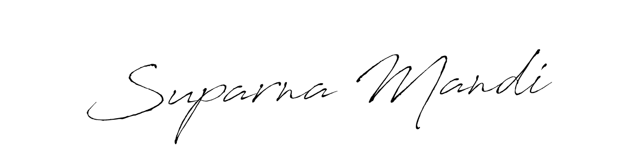 The best way (Antro_Vectra) to make a short signature is to pick only two or three words in your name. The name Suparna Mandi include a total of six letters. For converting this name. Suparna Mandi signature style 6 images and pictures png