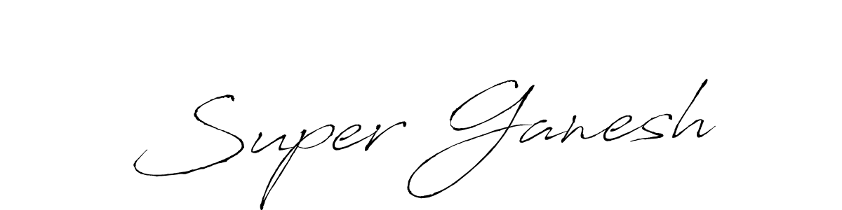 Use a signature maker to create a handwritten signature online. With this signature software, you can design (Antro_Vectra) your own signature for name Super Ganesh. Super Ganesh signature style 6 images and pictures png