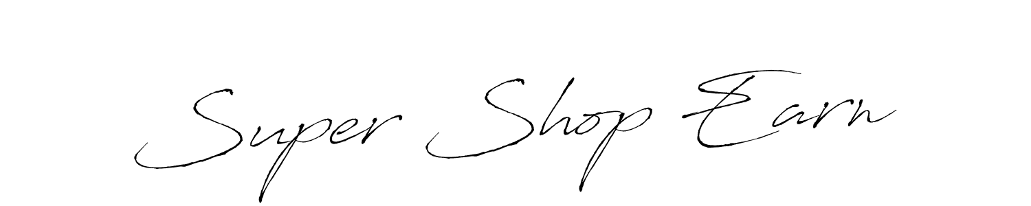 Super Shop Earn stylish signature style. Best Handwritten Sign (Antro_Vectra) for my name. Handwritten Signature Collection Ideas for my name Super Shop Earn. Super Shop Earn signature style 6 images and pictures png