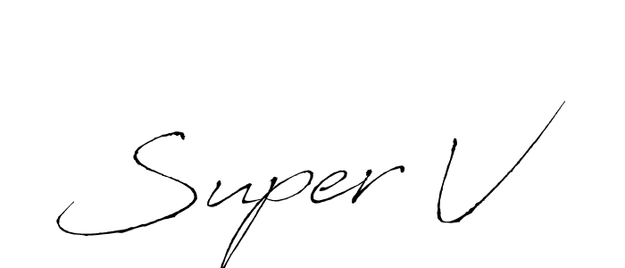 How to Draw Super V signature style? Antro_Vectra is a latest design signature styles for name Super V. Super V signature style 6 images and pictures png