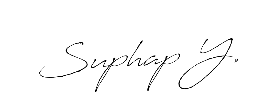 The best way (Antro_Vectra) to make a short signature is to pick only two or three words in your name. The name Suphap Y. include a total of six letters. For converting this name. Suphap Y. signature style 6 images and pictures png