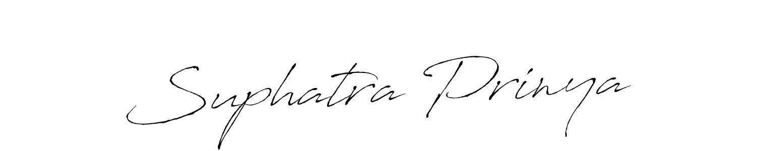 You should practise on your own different ways (Antro_Vectra) to write your name (Suphatra Prinya) in signature. don't let someone else do it for you. Suphatra Prinya signature style 6 images and pictures png