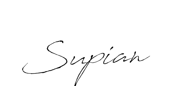 Design your own signature with our free online signature maker. With this signature software, you can create a handwritten (Antro_Vectra) signature for name Supian. Supian signature style 6 images and pictures png
