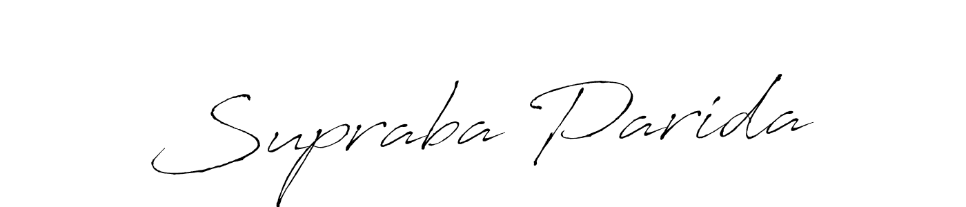 Use a signature maker to create a handwritten signature online. With this signature software, you can design (Antro_Vectra) your own signature for name Supraba Parida. Supraba Parida signature style 6 images and pictures png