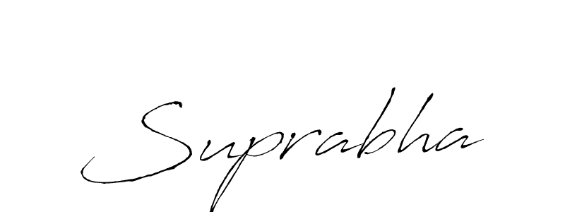 Design your own signature with our free online signature maker. With this signature software, you can create a handwritten (Antro_Vectra) signature for name Suprabha. Suprabha signature style 6 images and pictures png