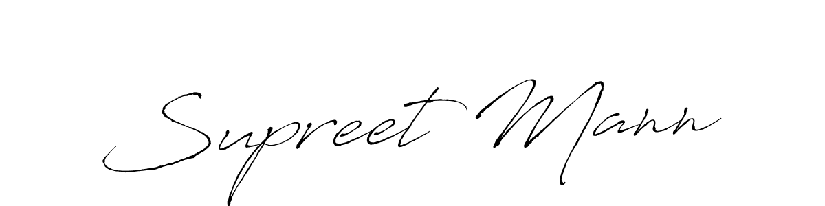 Supreet Mann stylish signature style. Best Handwritten Sign (Antro_Vectra) for my name. Handwritten Signature Collection Ideas for my name Supreet Mann. Supreet Mann signature style 6 images and pictures png