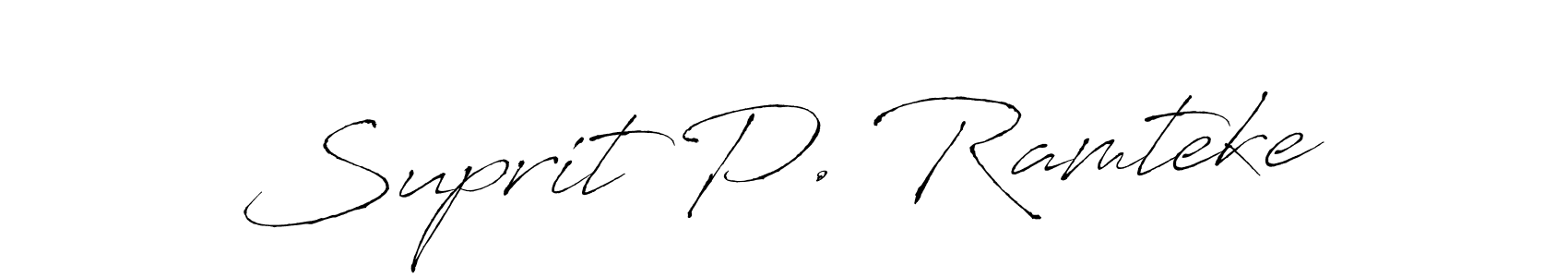 How to make Suprit P. Ramteke signature? Antro_Vectra is a professional autograph style. Create handwritten signature for Suprit P. Ramteke name. Suprit P. Ramteke signature style 6 images and pictures png