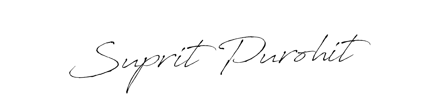 Suprit Purohit stylish signature style. Best Handwritten Sign (Antro_Vectra) for my name. Handwritten Signature Collection Ideas for my name Suprit Purohit. Suprit Purohit signature style 6 images and pictures png