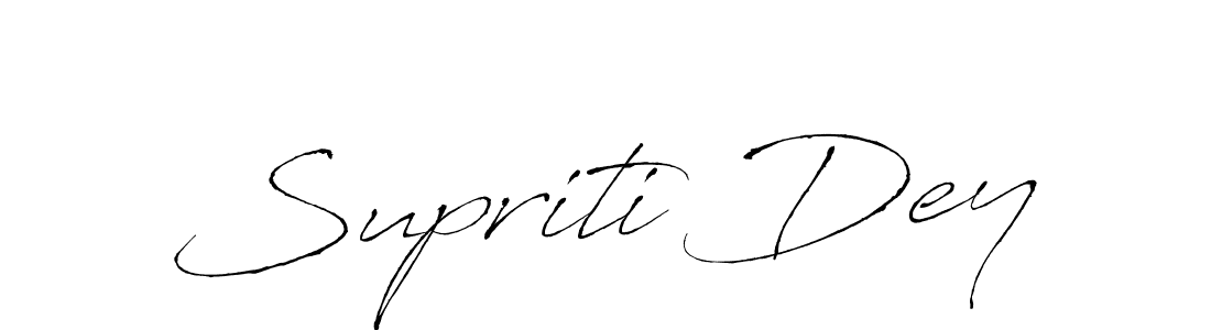 Make a beautiful signature design for name Supriti Dey. With this signature (Antro_Vectra) style, you can create a handwritten signature for free. Supriti Dey signature style 6 images and pictures png