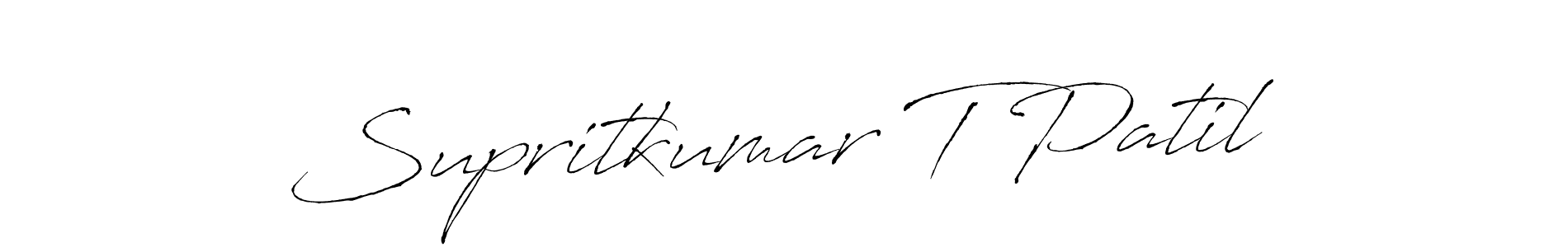 Create a beautiful signature design for name Supritkumar T Patil. With this signature (Antro_Vectra) fonts, you can make a handwritten signature for free. Supritkumar T Patil signature style 6 images and pictures png