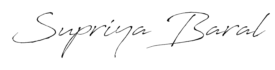 The Antro_Vectra handwriting style adds charm and authenticity to name Supriya Baral. A wonderful choice for personal thank-you notes. Supriya Baral signature style 6 images and pictures png