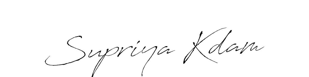 Make a beautiful signature design for name Supriya Kdam. With this signature (Antro_Vectra) style, you can create a handwritten signature for free. Supriya Kdam signature style 6 images and pictures png