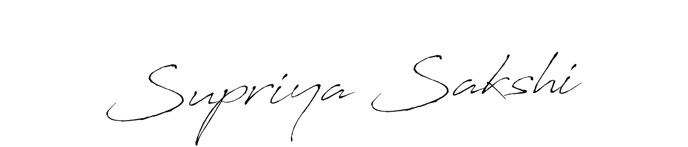 Design your own signature with our free online signature maker. With this signature software, you can create a handwritten (Antro_Vectra) signature for name Supriya Sakshi. Supriya Sakshi signature style 6 images and pictures png