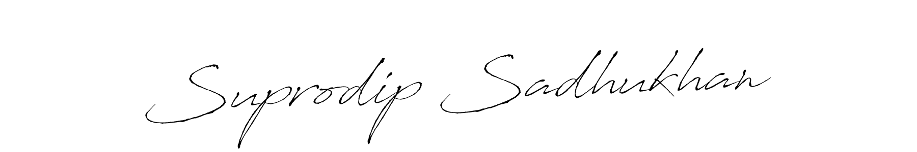 Make a beautiful signature design for name Suprodip Sadhukhan. With this signature (Antro_Vectra) style, you can create a handwritten signature for free. Suprodip Sadhukhan signature style 6 images and pictures png