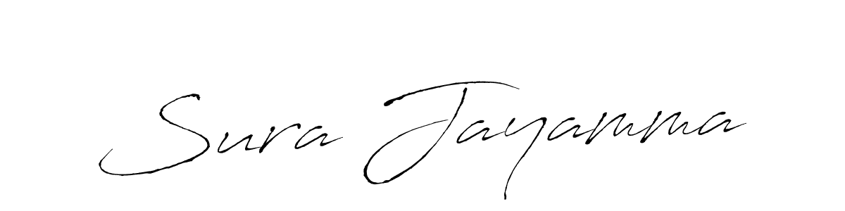 How to make Sura Jayamma signature? Antro_Vectra is a professional autograph style. Create handwritten signature for Sura Jayamma name. Sura Jayamma signature style 6 images and pictures png