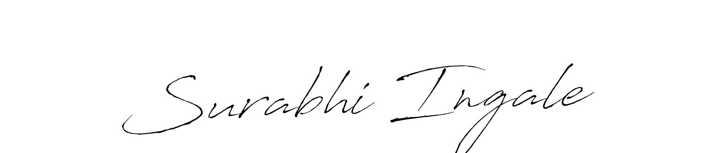 Design your own signature with our free online signature maker. With this signature software, you can create a handwritten (Antro_Vectra) signature for name Surabhi Ingale. Surabhi Ingale signature style 6 images and pictures png