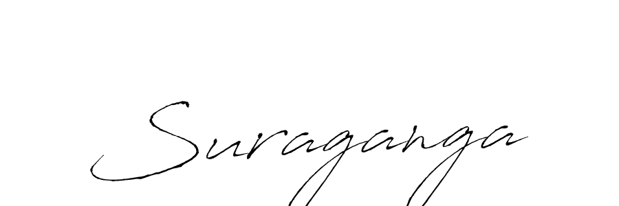 Make a beautiful signature design for name Suraganga. With this signature (Antro_Vectra) style, you can create a handwritten signature for free. Suraganga signature style 6 images and pictures png