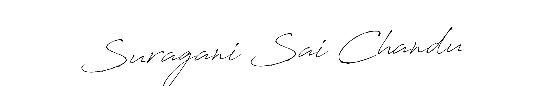 How to make Suragani Sai Chandu name signature. Use Antro_Vectra style for creating short signs online. This is the latest handwritten sign. Suragani Sai Chandu signature style 6 images and pictures png