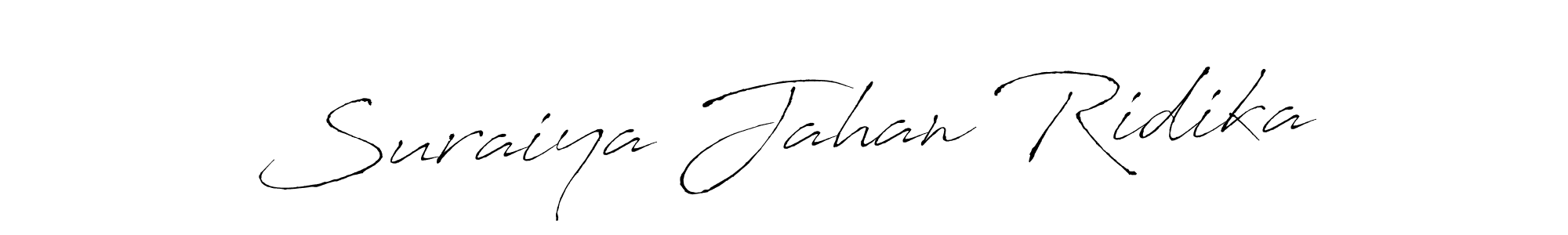 Suraiya Jahan Ridika stylish signature style. Best Handwritten Sign (Antro_Vectra) for my name. Handwritten Signature Collection Ideas for my name Suraiya Jahan Ridika. Suraiya Jahan Ridika signature style 6 images and pictures png