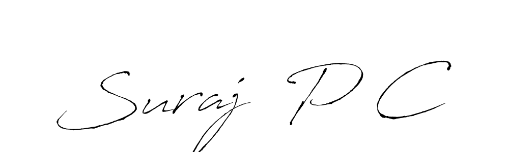 Use a signature maker to create a handwritten signature online. With this signature software, you can design (Antro_Vectra) your own signature for name Suraj  P C. Suraj  P C signature style 6 images and pictures png