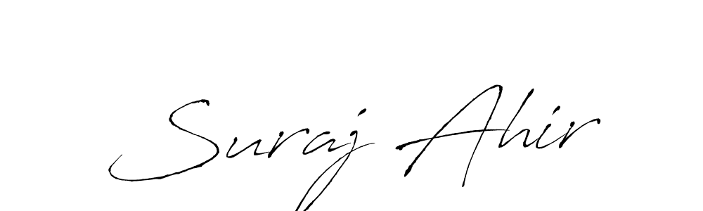 Also we have Suraj Ahir name is the best signature style. Create professional handwritten signature collection using Antro_Vectra autograph style. Suraj Ahir signature style 6 images and pictures png