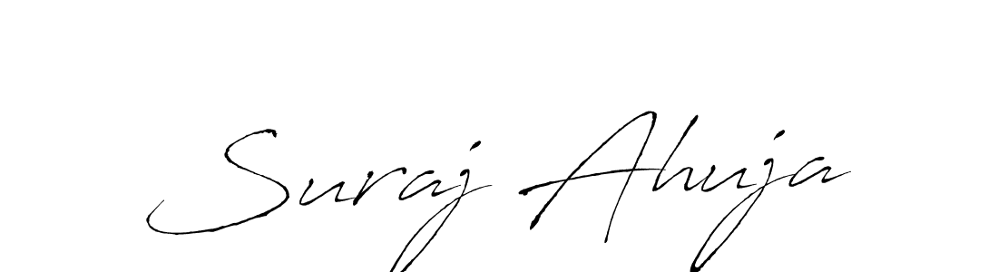 Design your own signature with our free online signature maker. With this signature software, you can create a handwritten (Antro_Vectra) signature for name Suraj Ahuja. Suraj Ahuja signature style 6 images and pictures png