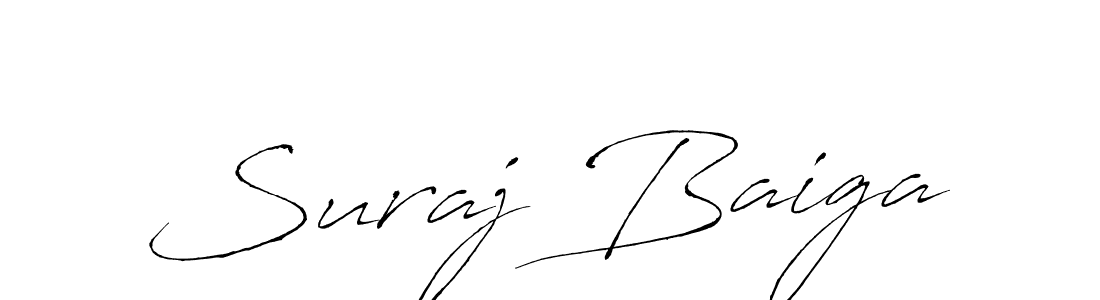 How to make Suraj Baiga signature? Antro_Vectra is a professional autograph style. Create handwritten signature for Suraj Baiga name. Suraj Baiga signature style 6 images and pictures png