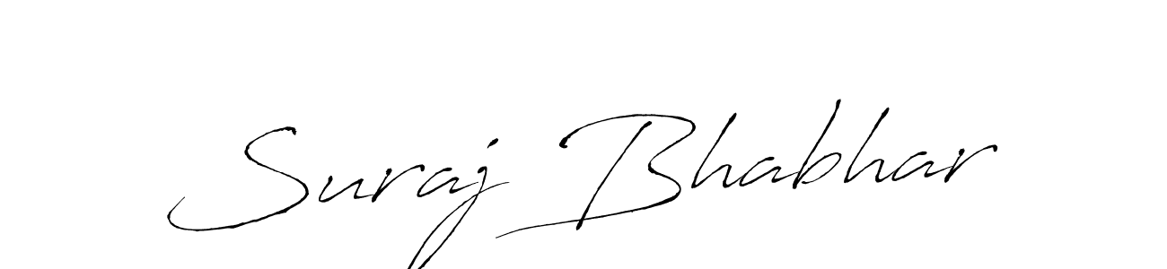 Make a beautiful signature design for name Suraj Bhabhar. With this signature (Antro_Vectra) style, you can create a handwritten signature for free. Suraj Bhabhar signature style 6 images and pictures png