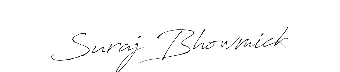 Suraj Bhowmick stylish signature style. Best Handwritten Sign (Antro_Vectra) for my name. Handwritten Signature Collection Ideas for my name Suraj Bhowmick. Suraj Bhowmick signature style 6 images and pictures png