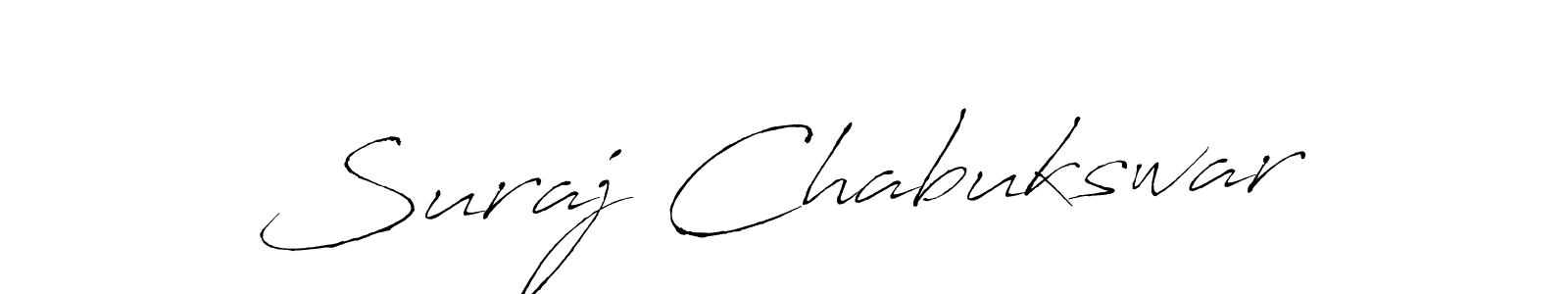 Design your own signature with our free online signature maker. With this signature software, you can create a handwritten (Antro_Vectra) signature for name Suraj Chabukswar. Suraj Chabukswar signature style 6 images and pictures png