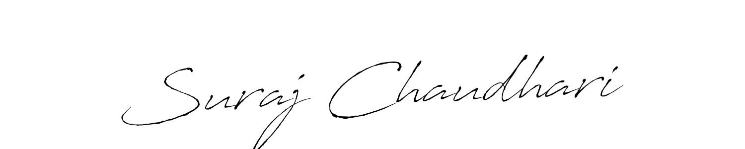 Suraj Chaudhari stylish signature style. Best Handwritten Sign (Antro_Vectra) for my name. Handwritten Signature Collection Ideas for my name Suraj Chaudhari. Suraj Chaudhari signature style 6 images and pictures png