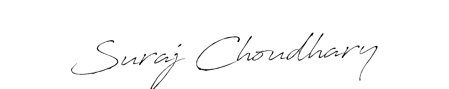 Make a beautiful signature design for name Suraj Choudhary. With this signature (Antro_Vectra) style, you can create a handwritten signature for free. Suraj Choudhary signature style 6 images and pictures png